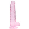 Real Rock Crystal Gode Crystal Clear 16 x 4cm Rose